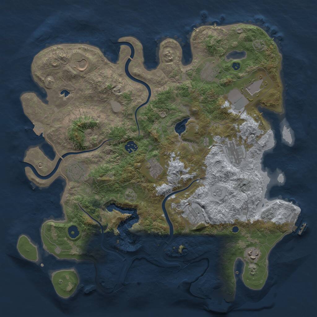 Rust Map: Procedural Map, Size: 4000, Seed: 1178755122, 16 Monuments