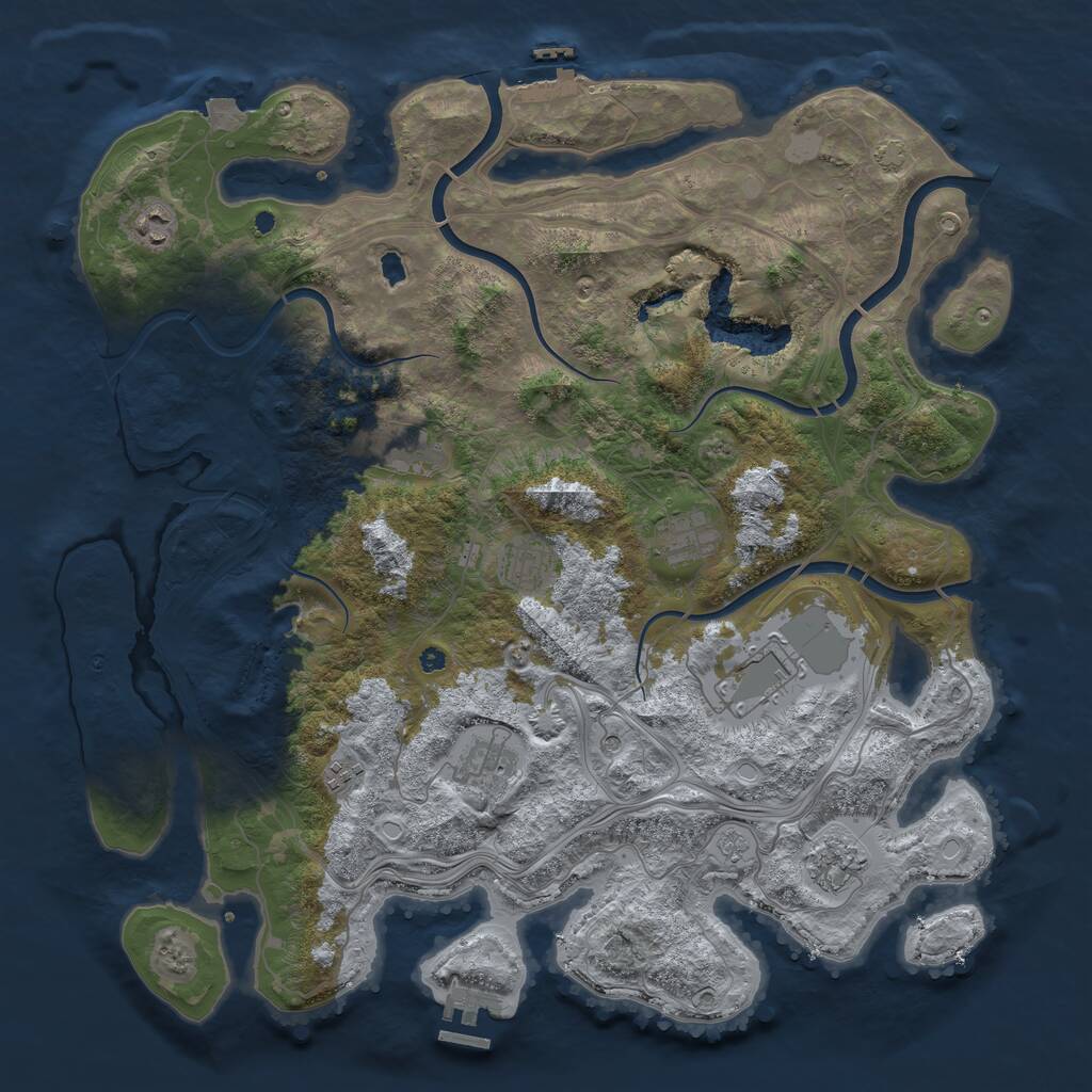 Rust Map: Procedural Map, Size: 4250, Seed: 1397533748, 14 Monuments