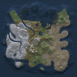 Thumbnail Rust Map: Procedural Map, Size: 3250, Seed: 335374643, 12 Monuments