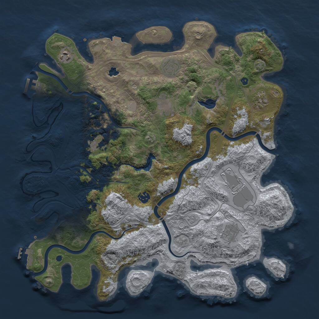Rust Map: Procedural Map, Size: 4250, Seed: 305005745, 15 Monuments