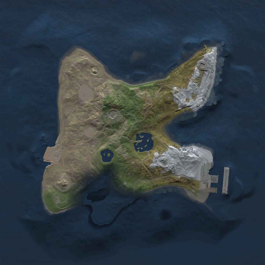 Rust Map: Procedural Map, Size: 2000, Seed: 283956255, 4 Monuments