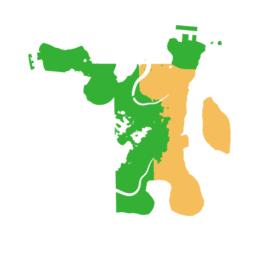 Biome Rust Map: Procedural Map, Size: 2400, Seed: 53480