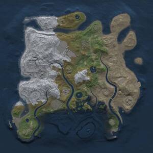 Thumbnail Rust Map: Procedural Map, Size: 3500, Seed: 1795731477, 13 Monuments