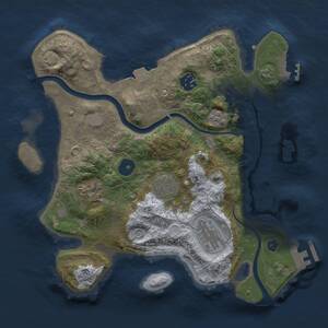 Thumbnail Rust Map: Procedural Map, Size: 3000, Seed: 10352, 10 Monuments