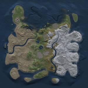 Thumbnail Rust Map: Procedural Map, Size: 3500, Seed: 1891879823, 15 Monuments