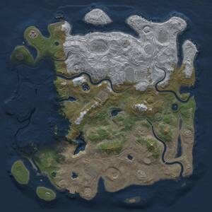 Thumbnail Rust Map: Procedural Map, Size: 4500, Seed: 7689, 16 Monuments