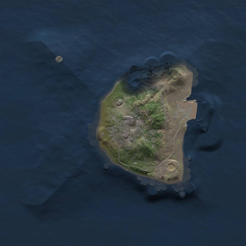 Rust Map: Procedural Map, Size: 1489, Seed: 100, 1 Monuments