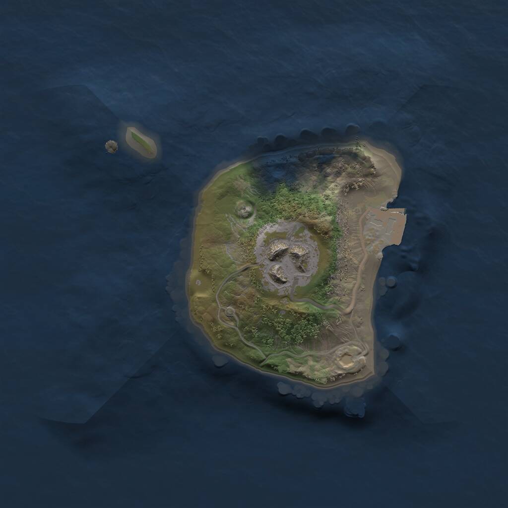 Rust Map: Procedural Map, Size: 1612, Seed: 100, 2 Monuments