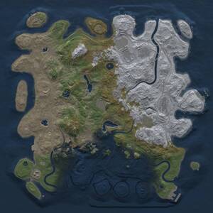 Thumbnail Rust Map: Procedural Map, Size: 4500, Seed: 12347232, 16 Monuments
