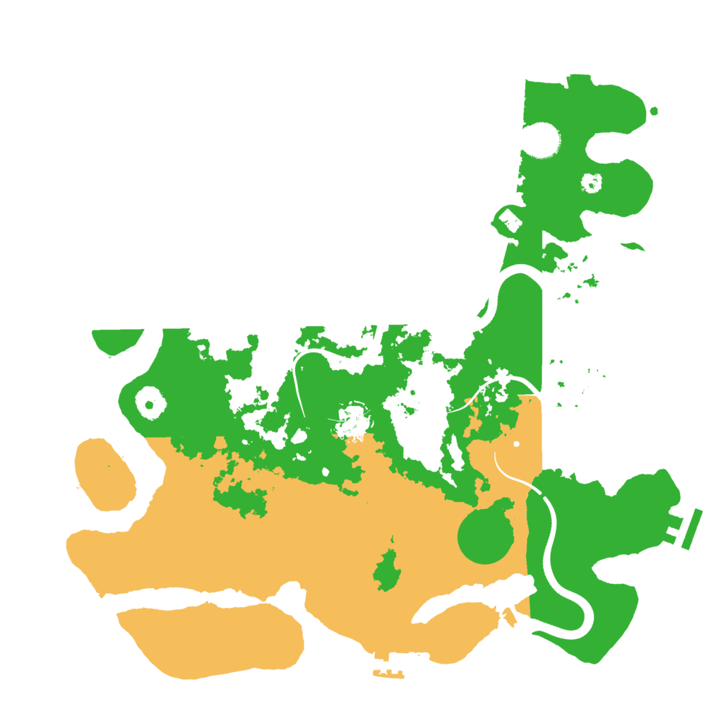 Biome Rust Map: Procedural Map, Size: 3500, Seed: 25363295