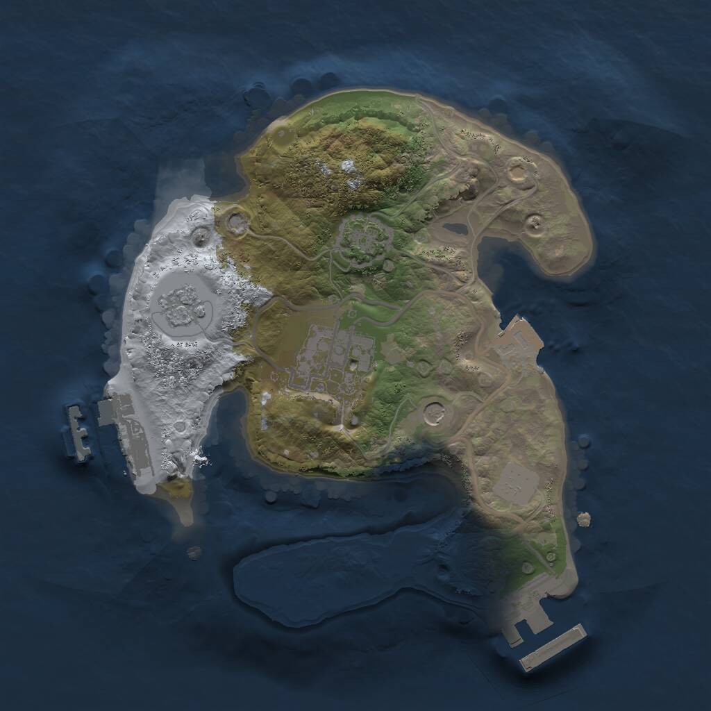 Rust Map: Procedural Map, Size: 2000, Seed: 239350065, 7 Monuments