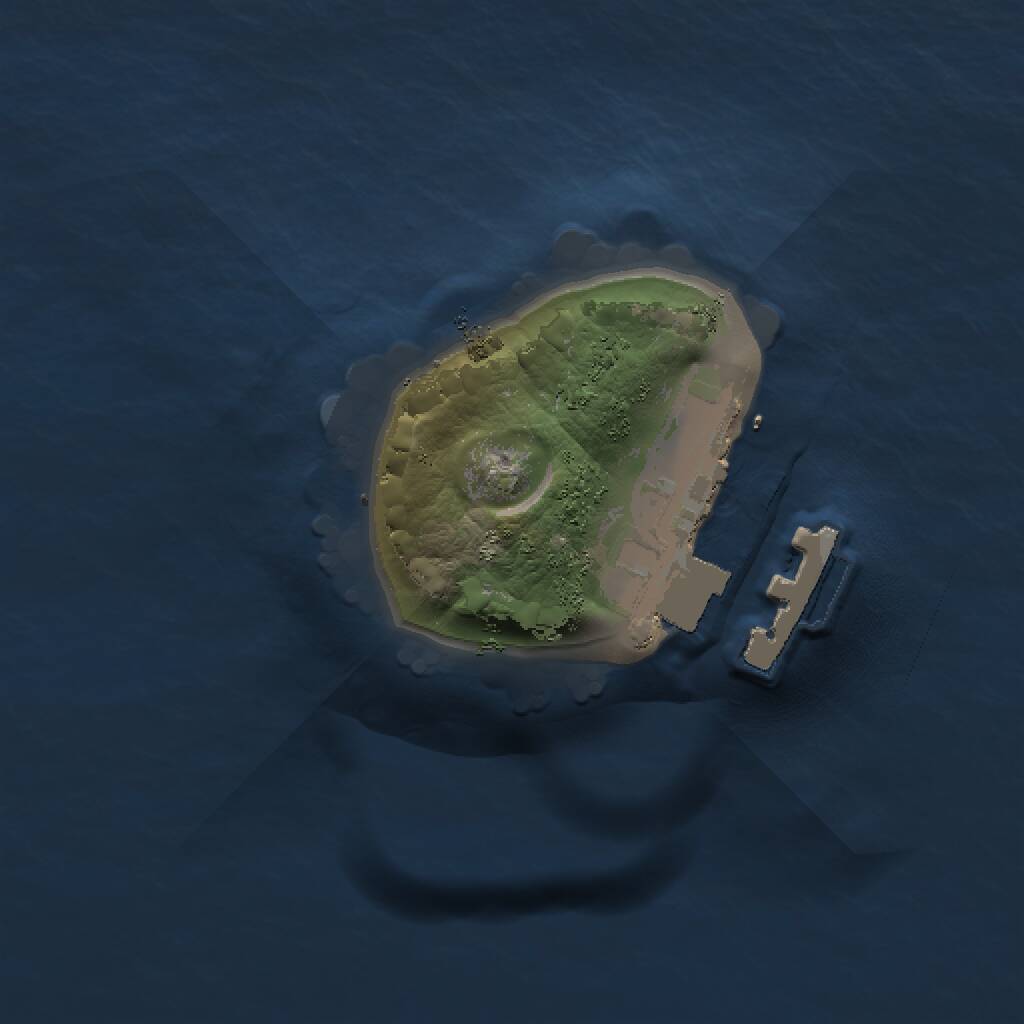 Rust Map: Procedural Map, Size: 1000, Seed: 55172671, 2 Monuments