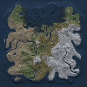 Thumbnail Rust Map: Procedural Map, Size: 4500, Seed: 214261832, 16 Monuments