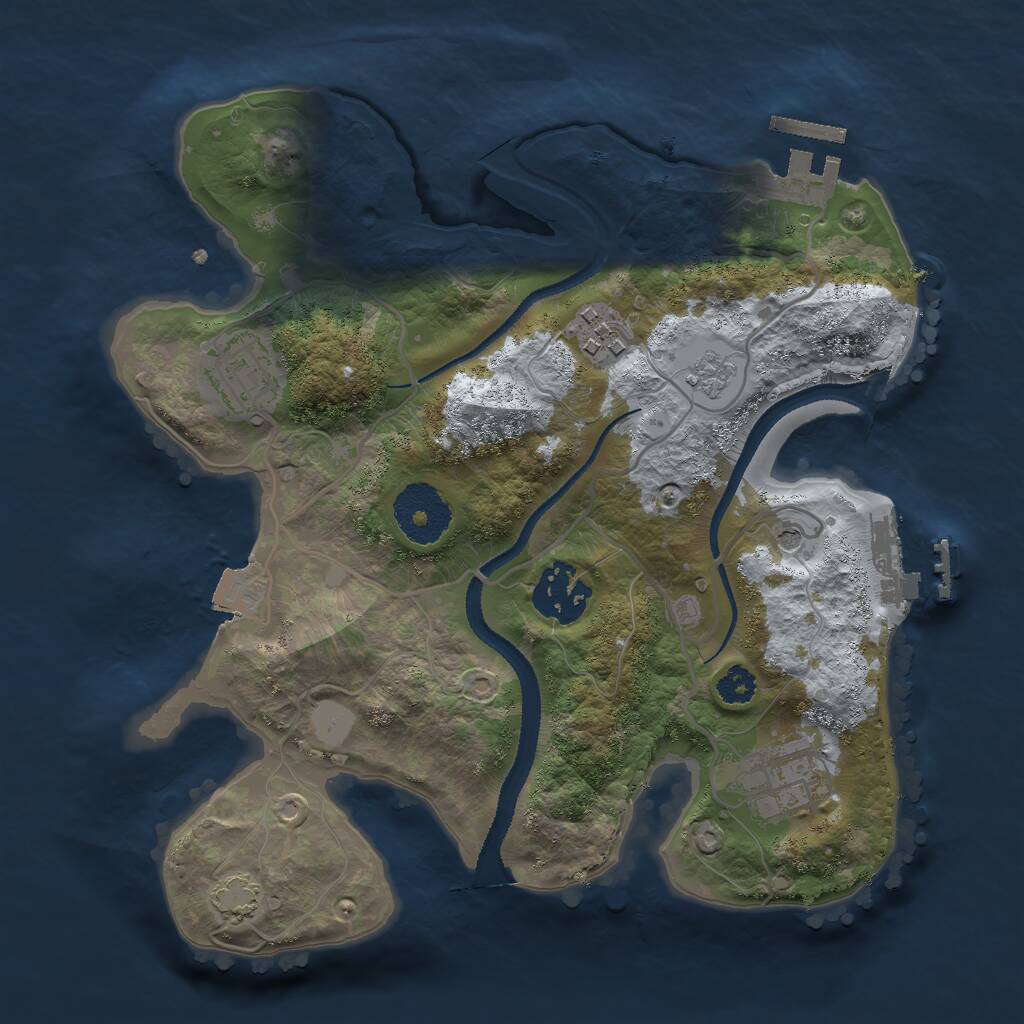 Rust Map: Procedural Map, Size: 2700, Seed: 943629, 10 Monuments