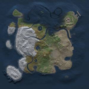 Thumbnail Rust Map: Procedural Map, Size: 3000, Seed: 1448, 7 Monuments