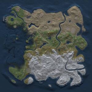 Thumbnail Rust Map: Procedural Map, Size: 4500, Seed: 456539863, 16 Monuments