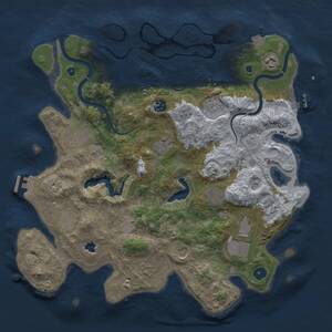 Thumbnail Rust Map: Procedural Map, Size: 4000, Seed: 1005735898, 17 Monuments