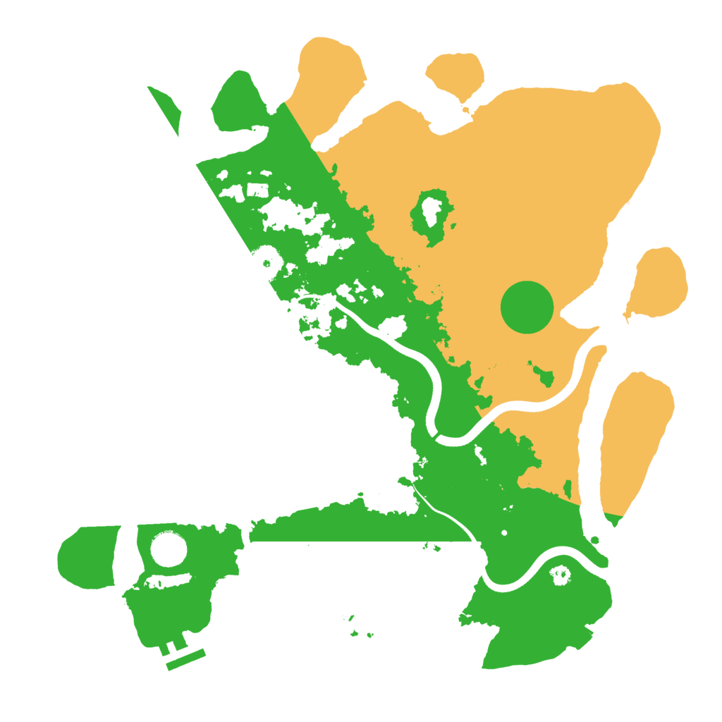 Biome Rust Map: Procedural Map, Size: 3600, Seed: 477857