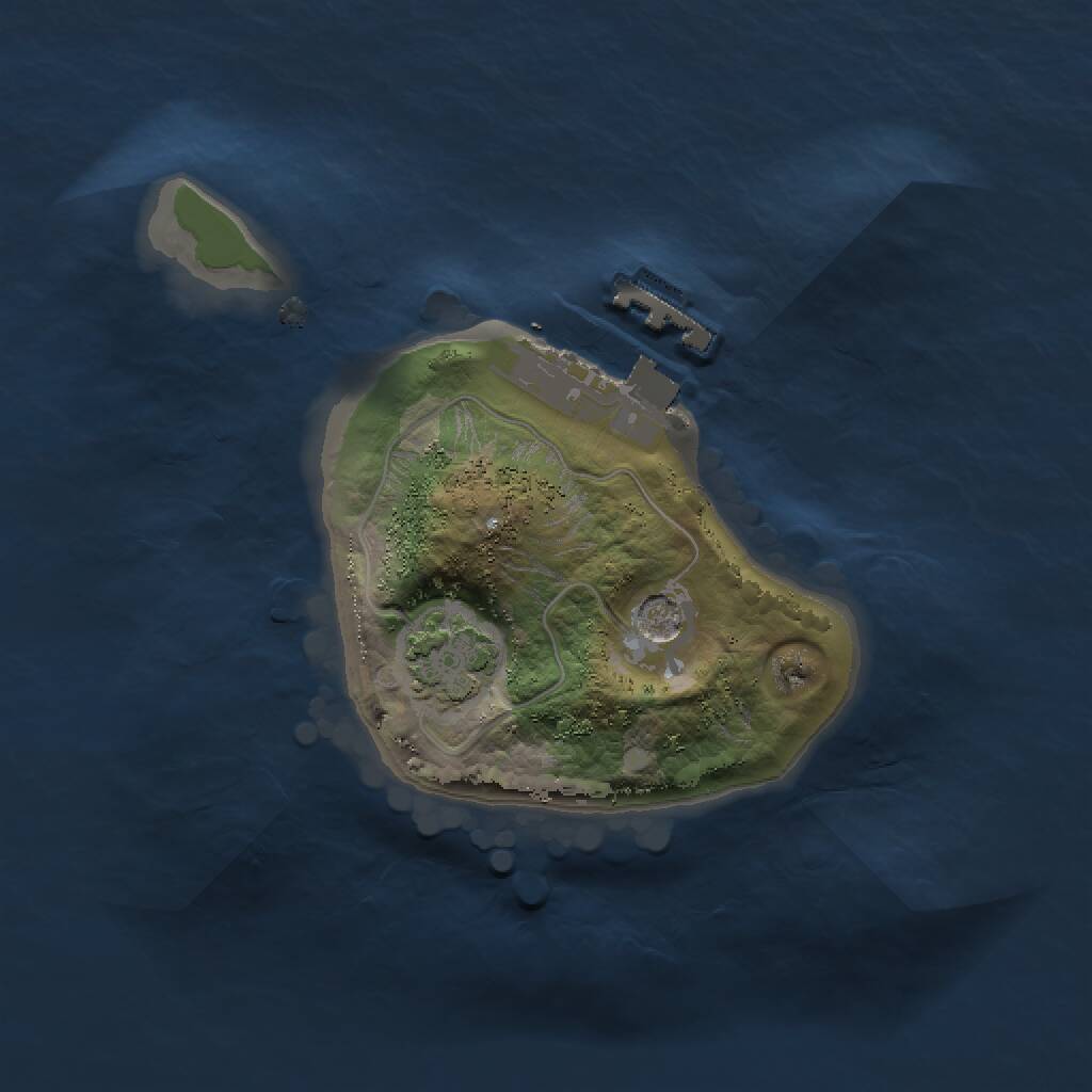 Rust Map: Procedural Map, Size: 1499, Seed: 1337, 4 Monuments