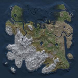 Thumbnail Rust Map: Procedural Map, Size: 4000, Seed: 427214913, 16 Monuments