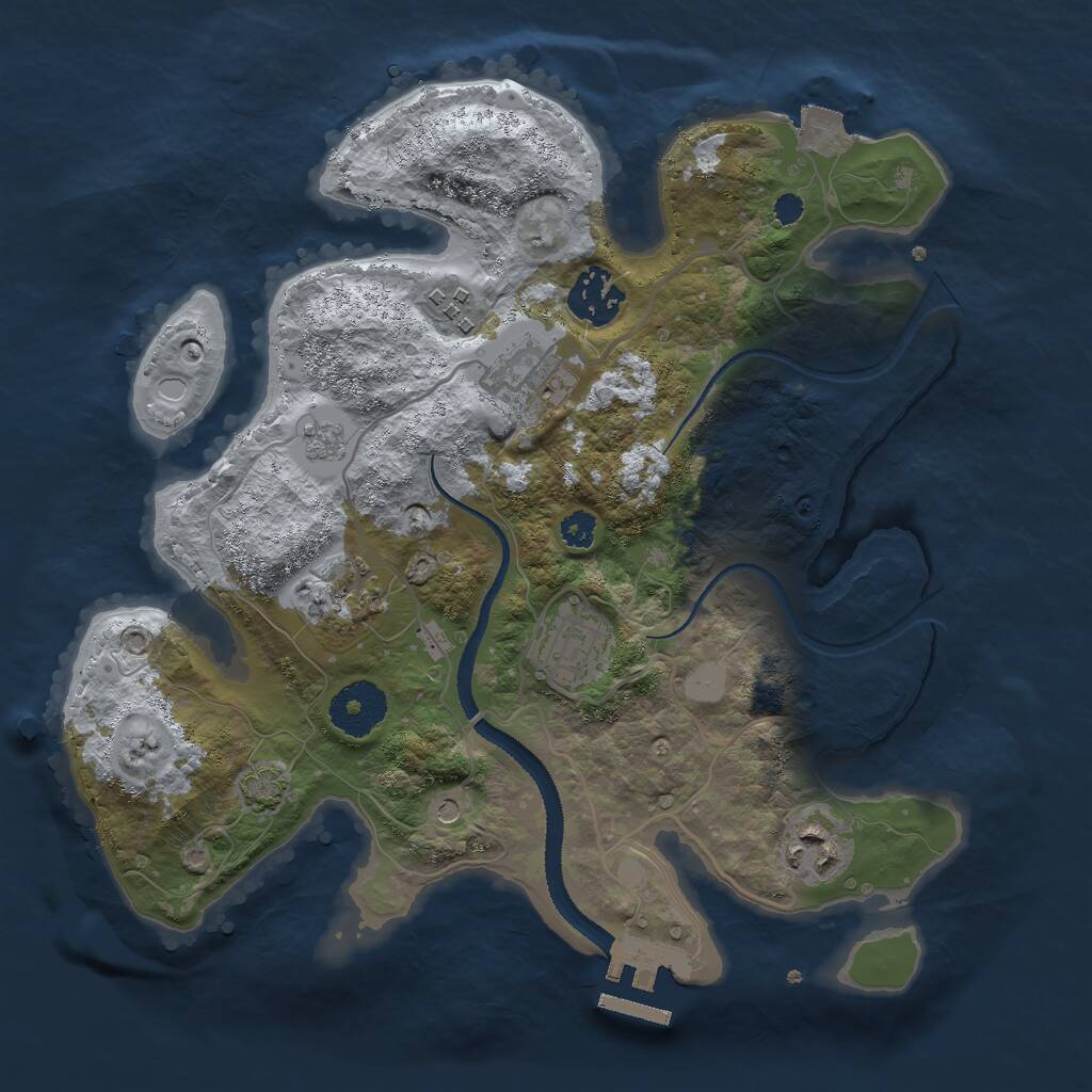 Rust Map: Procedural Map, Size: 3000, Seed: 1761352754, 11 Monuments