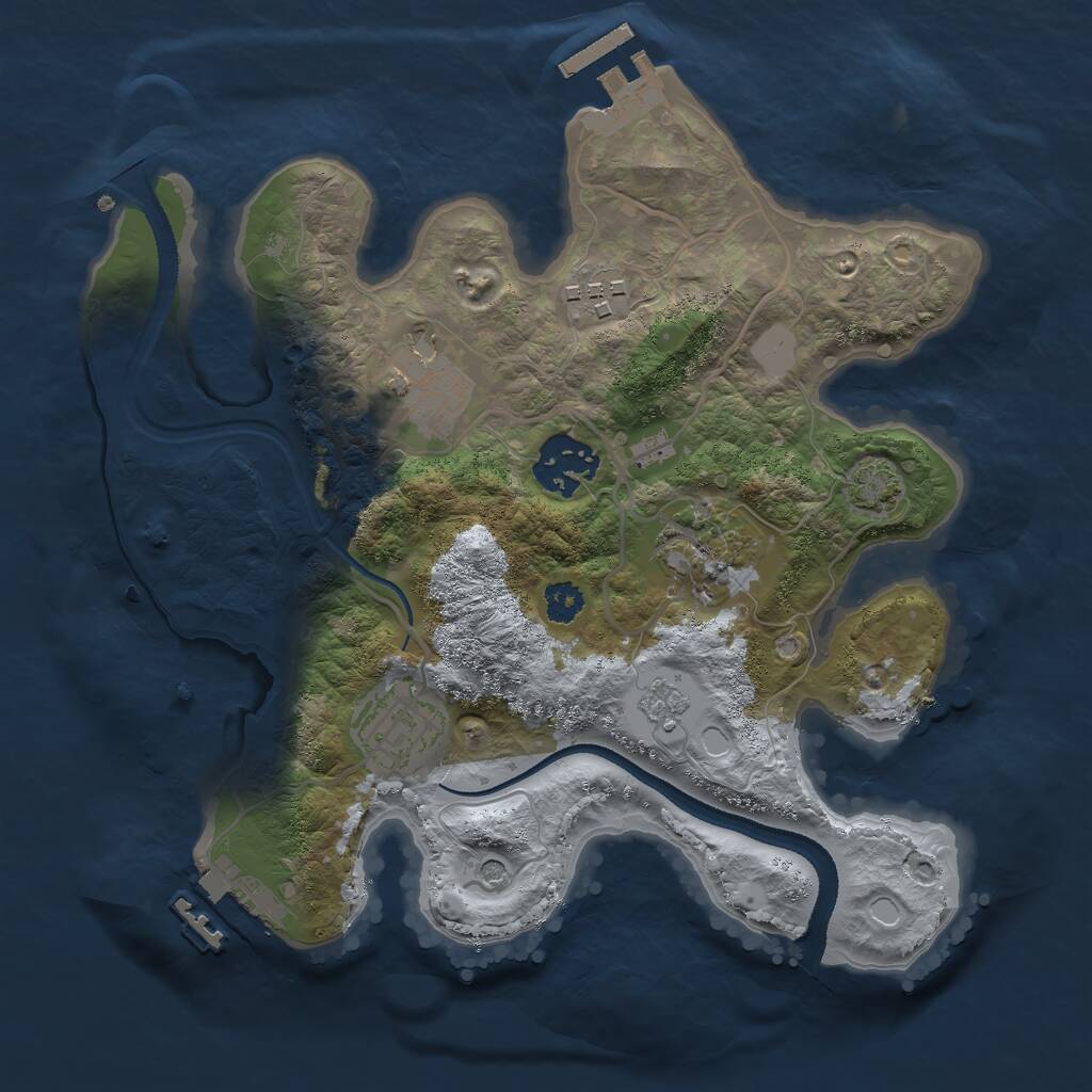 Rust Map: Procedural Map, Size: 2700, Seed: 471025, 11 Monuments