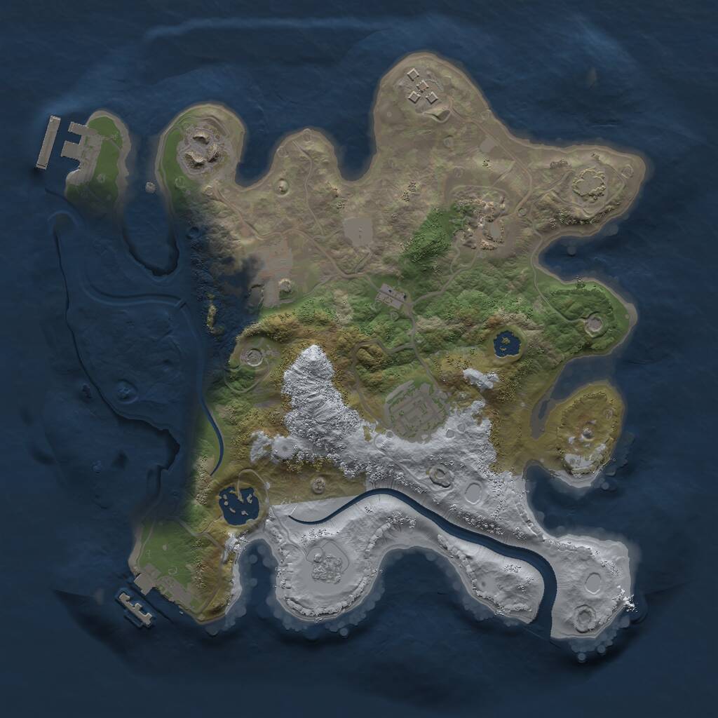 Rust Map: Procedural Map, Size: 2700, Seed: 471025, 12 Monuments