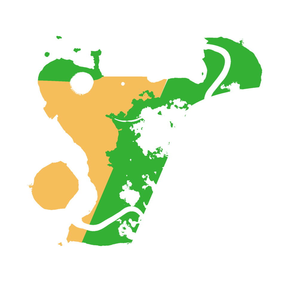 Biome Rust Map: Procedural Map, Size: 2500, Seed: 1558475093