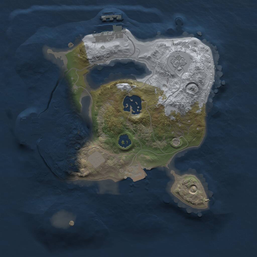 Rust Map: Procedural Map, Size: 2000, Seed: 1920950662, 5 Monuments