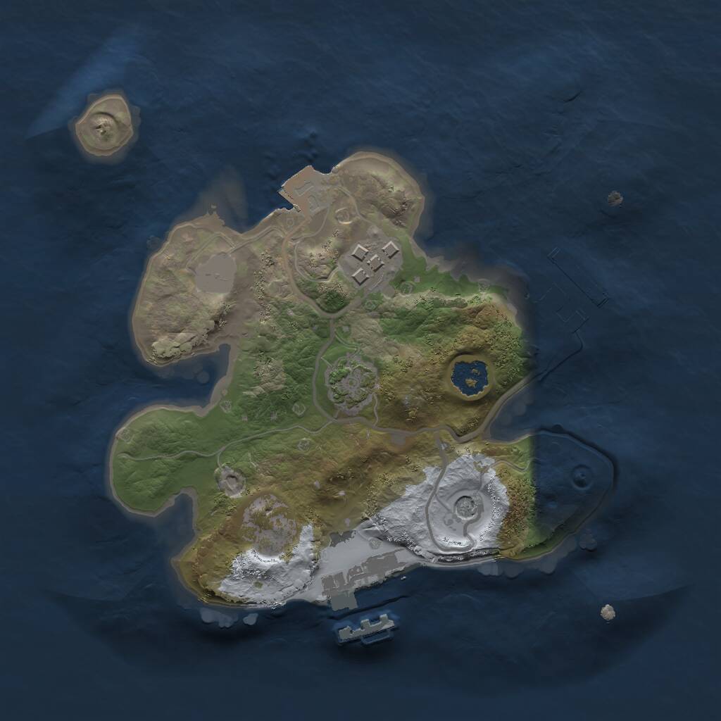Rust Map: Procedural Map, Size: 2000, Seed: 531719642, 6 Monuments