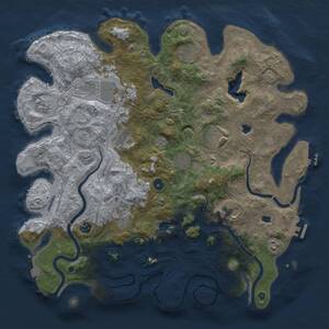 Thumbnail Rust Map: Procedural Map, Size: 4500, Seed: 45671351, 17 Monuments
