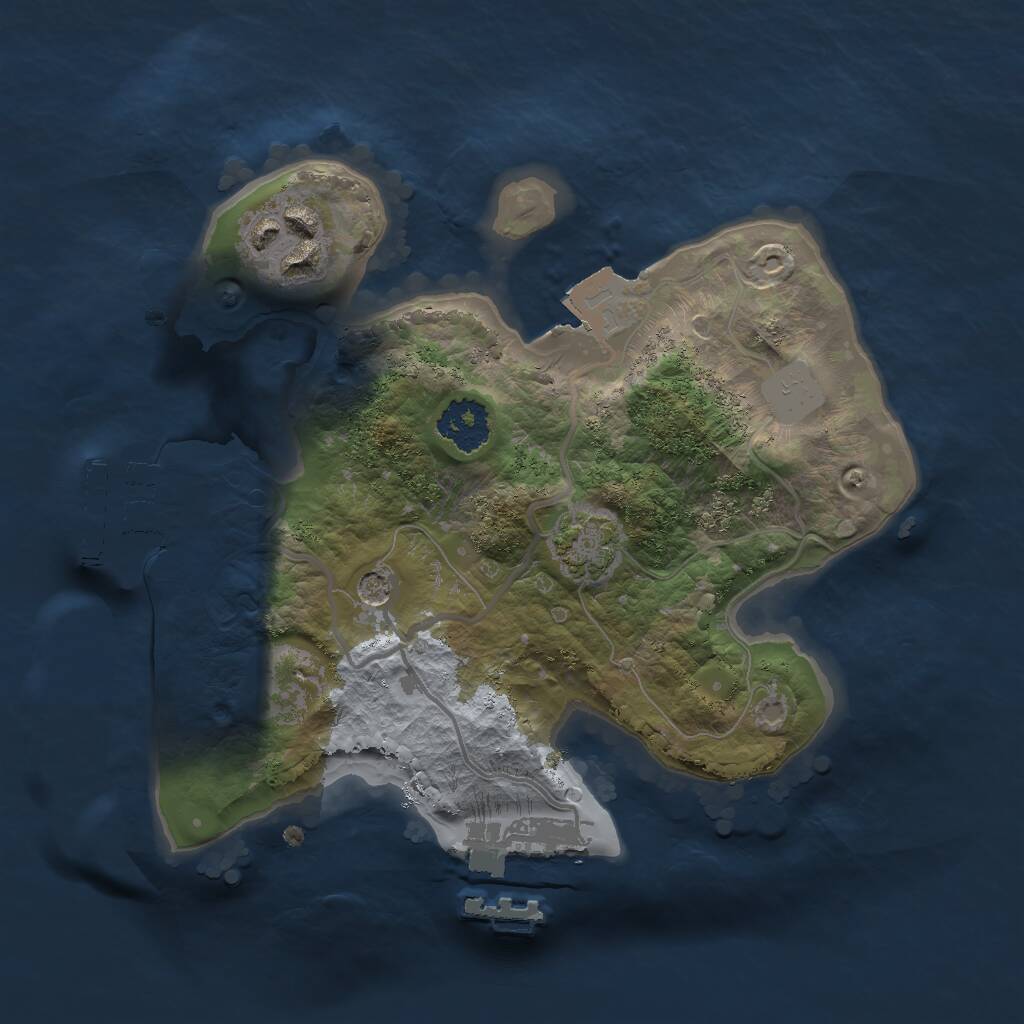 Rust Map: Procedural Map, Size: 2000, Seed: 1579102141, 6 Monuments