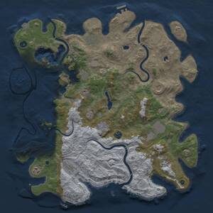 Thumbnail Rust Map: Procedural Map, Size: 4500, Seed: 269282612, 17 Monuments