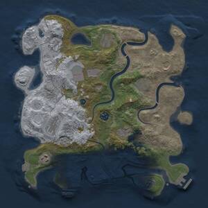 Thumbnail Rust Map: Procedural Map, Size: 3500, Seed: 282492570, 16 Monuments
