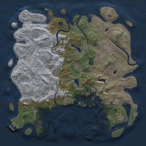 Thumbnail Rust Map: Procedural Map, Size: 4500, Seed: 5232459, 16 Monuments