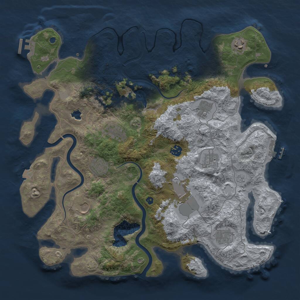 Rust Map: Procedural Map, Size: 4000, Seed: 157832002, 16 Monuments