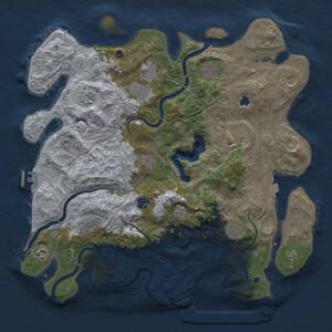 Thumbnail Rust Map: Procedural Map, Size: 4250, Seed: 2066796091, 17 Monuments
