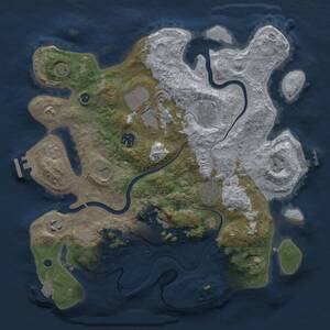 Thumbnail Rust Map: Procedural Map, Size: 3500, Seed: 1573015267, 14 Monuments
