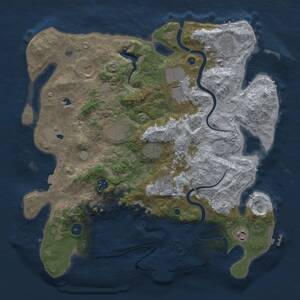 Thumbnail Rust Map: Procedural Map, Size: 4000, Seed: 878409620, 16 Monuments