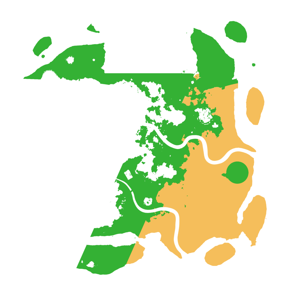Biome Rust Map: Procedural Map, Size: 3500, Seed: 25422