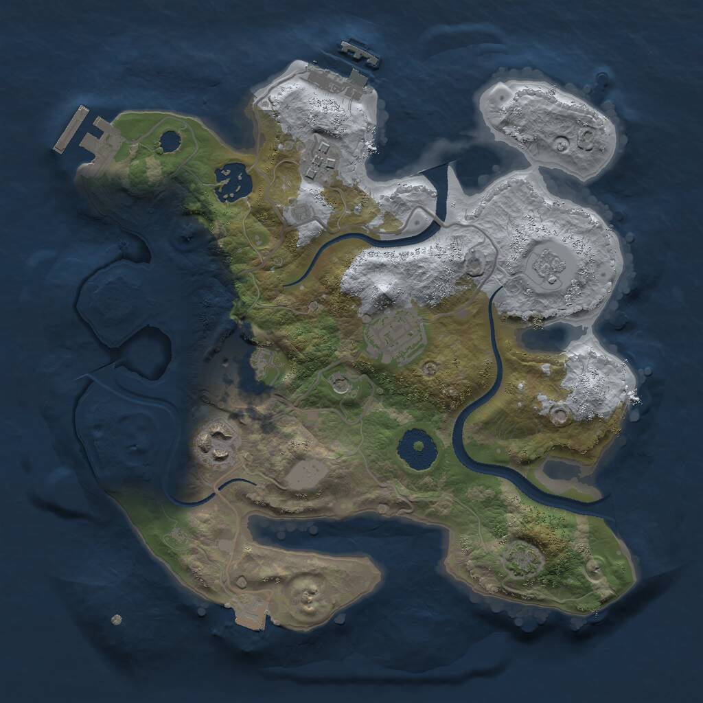 Rust Map: Procedural Map, Size: 2700, Seed: 1539416513, 11 Monuments