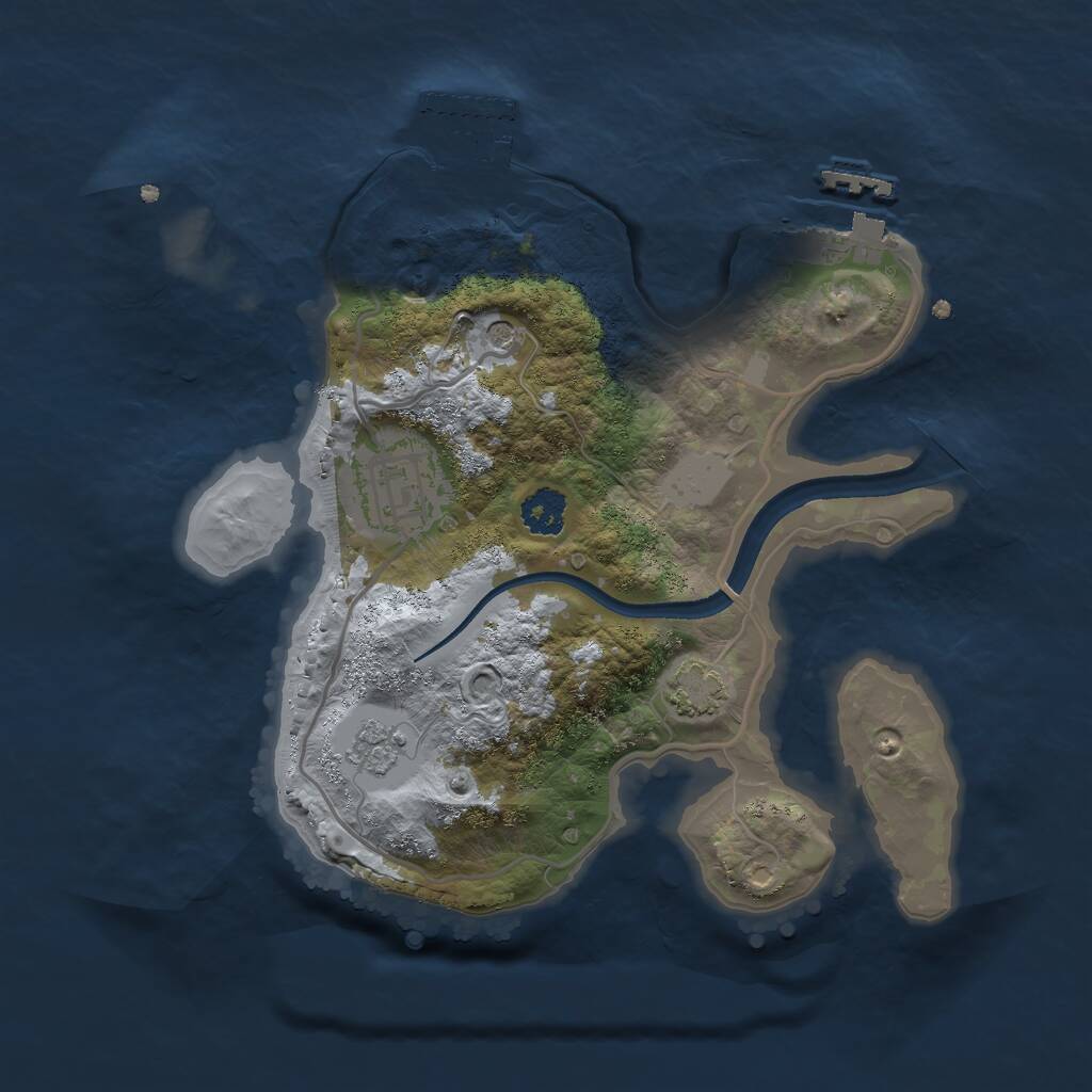 Rust Map: Procedural Map, Size: 2352, Seed: 100, 7 Monuments