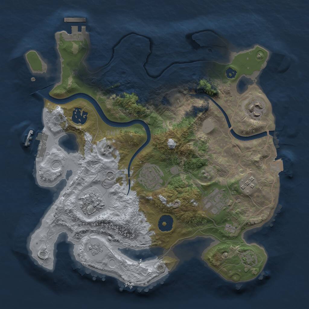 Rust Map: Procedural Map, Size: 2900, Seed: 49000, 12 Monuments