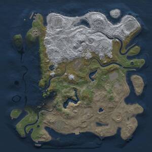 Thumbnail Rust Map: Procedural Map, Size: 4250, Seed: 195892400, 17 Monuments