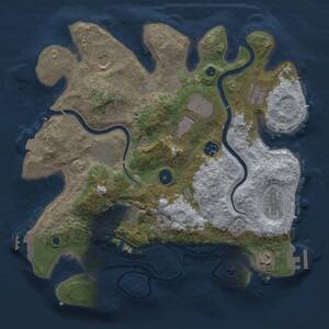 Thumbnail Rust Map: Procedural Map, Size: 3500, Seed: 1222262307, 15 Monuments