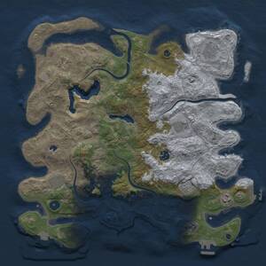 Thumbnail Rust Map: Procedural Map, Size: 4000, Seed: 2000891563, 14 Monuments