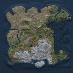 Thumbnail Rust Map: Procedural Map, Size: 3700, Seed: 1722687133, 17 Monuments