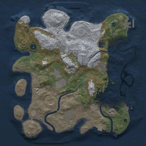 Thumbnail Rust Map: Procedural Map, Size: 3500, Seed: 549031461, 14 Monuments