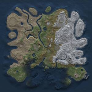 Thumbnail Rust Map: Procedural Map, Size: 4000, Seed: 287993, 16 Monuments