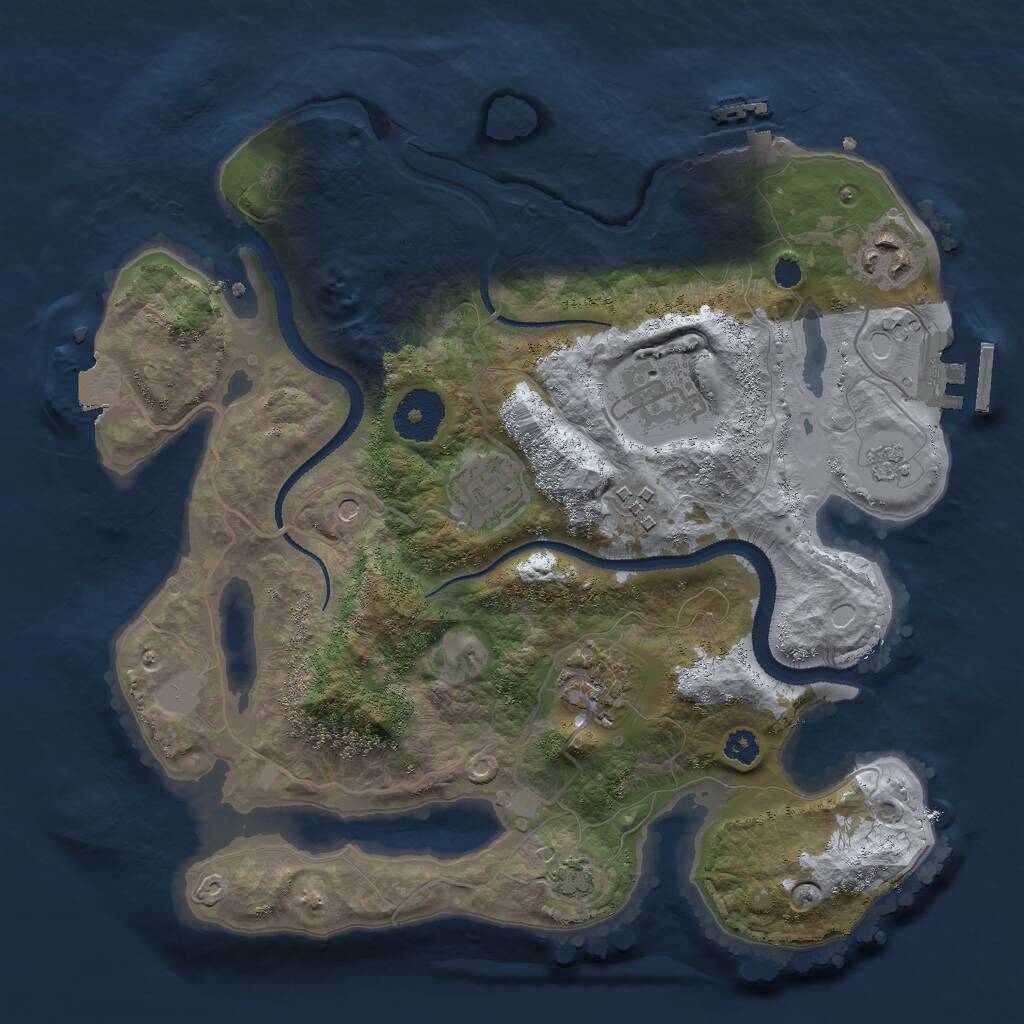 Rust Map: Procedural Map, Size: 3000, Seed: 99871213, 11 Monuments